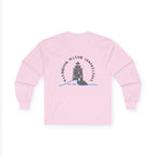 Old Saybrook Long Sleeve Tee With Light House on Back- Black Writing