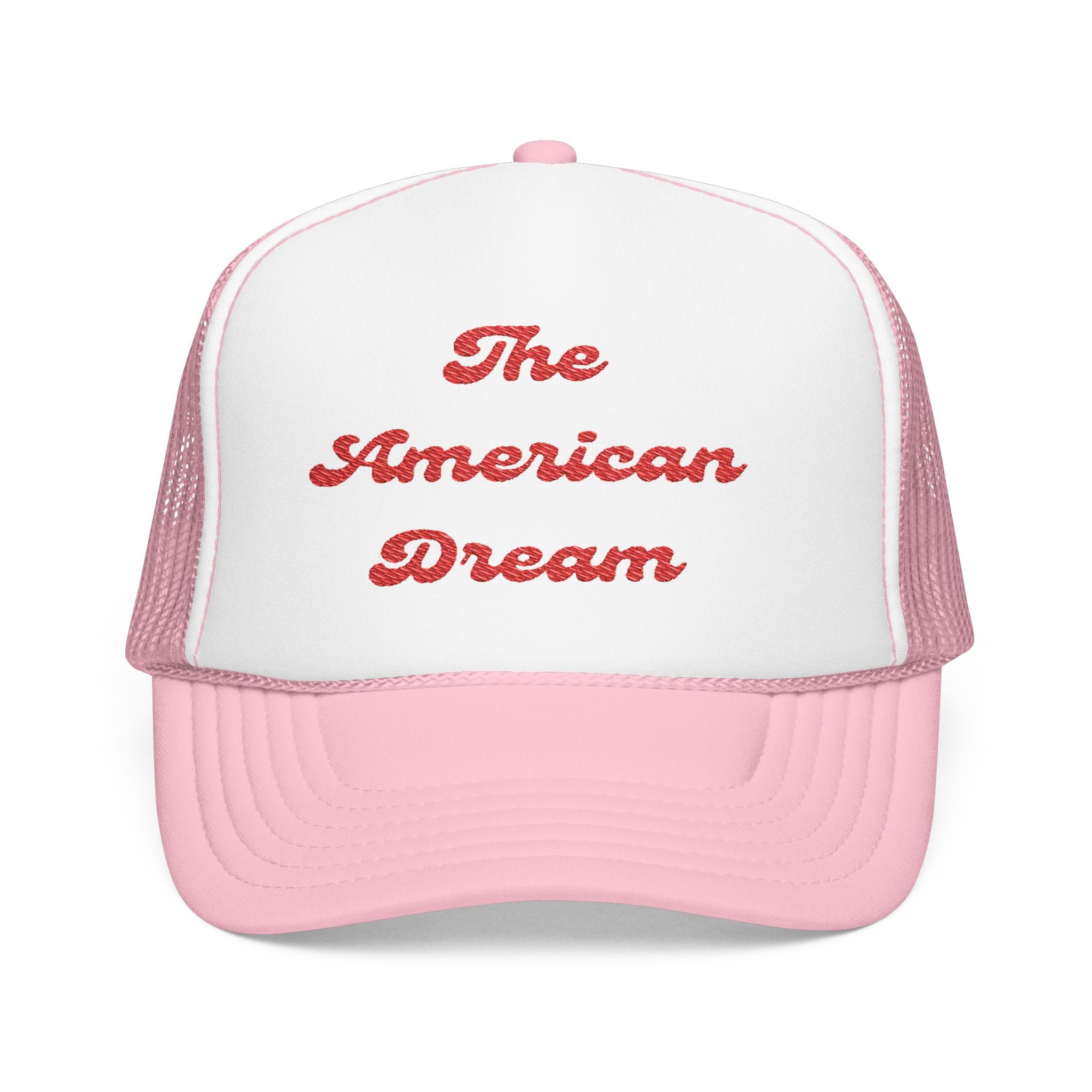 "The American Dream"- Foam Trucker Hat, Embroidered Cap, BBQ Hat, Perfect Gift for Grilling Enthusiasts, Summer BBQ Accessory, Fun Party Hat