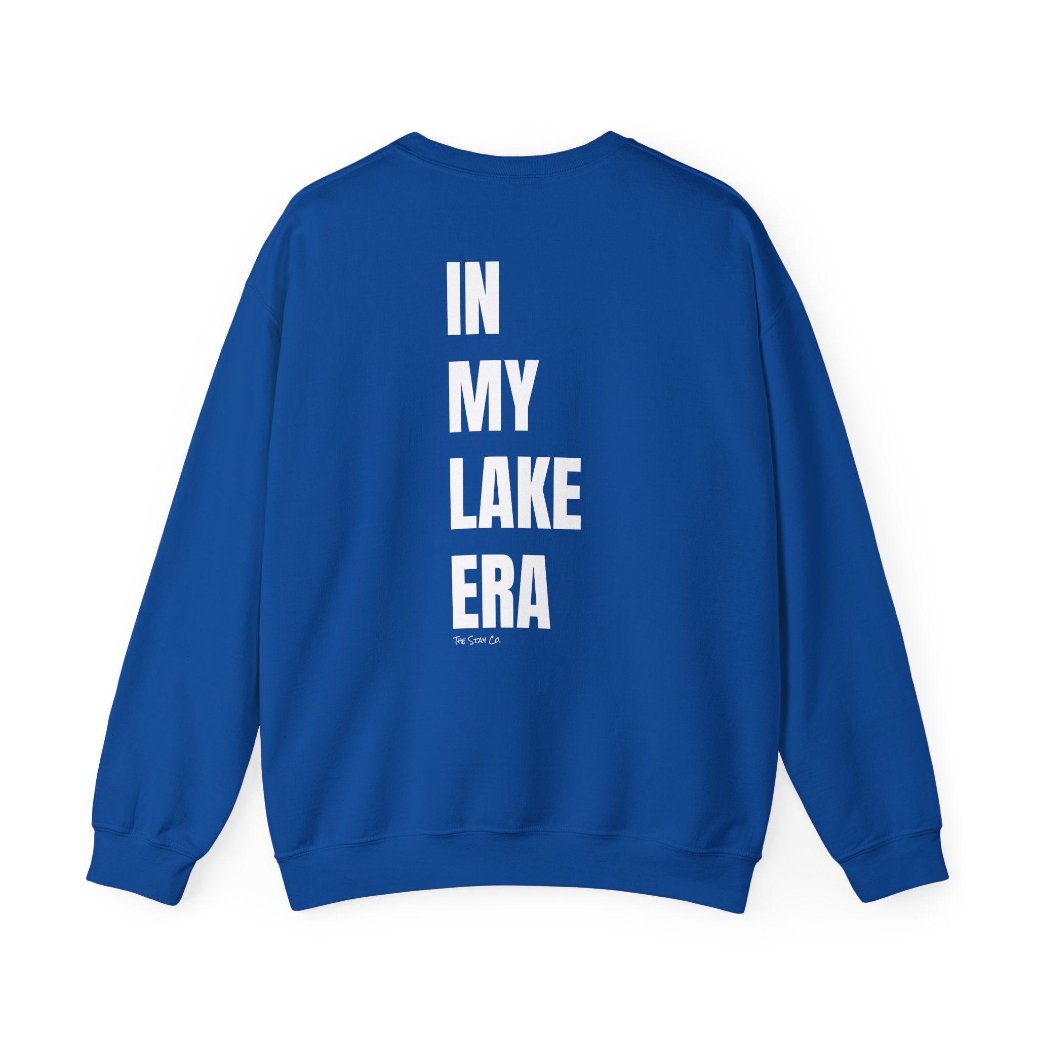 Adult- "Born for this"- (Front)  "In My Lake Era" (Back)- White Writing- Unisex Crewneck Sweatshirt