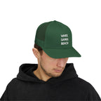 "White Sands Beach" - Snapback Trucker Cap - Perfect for Summer, Vacation, or Outdoor Events, Casual Style, Unisex Accessories, Gift Idea