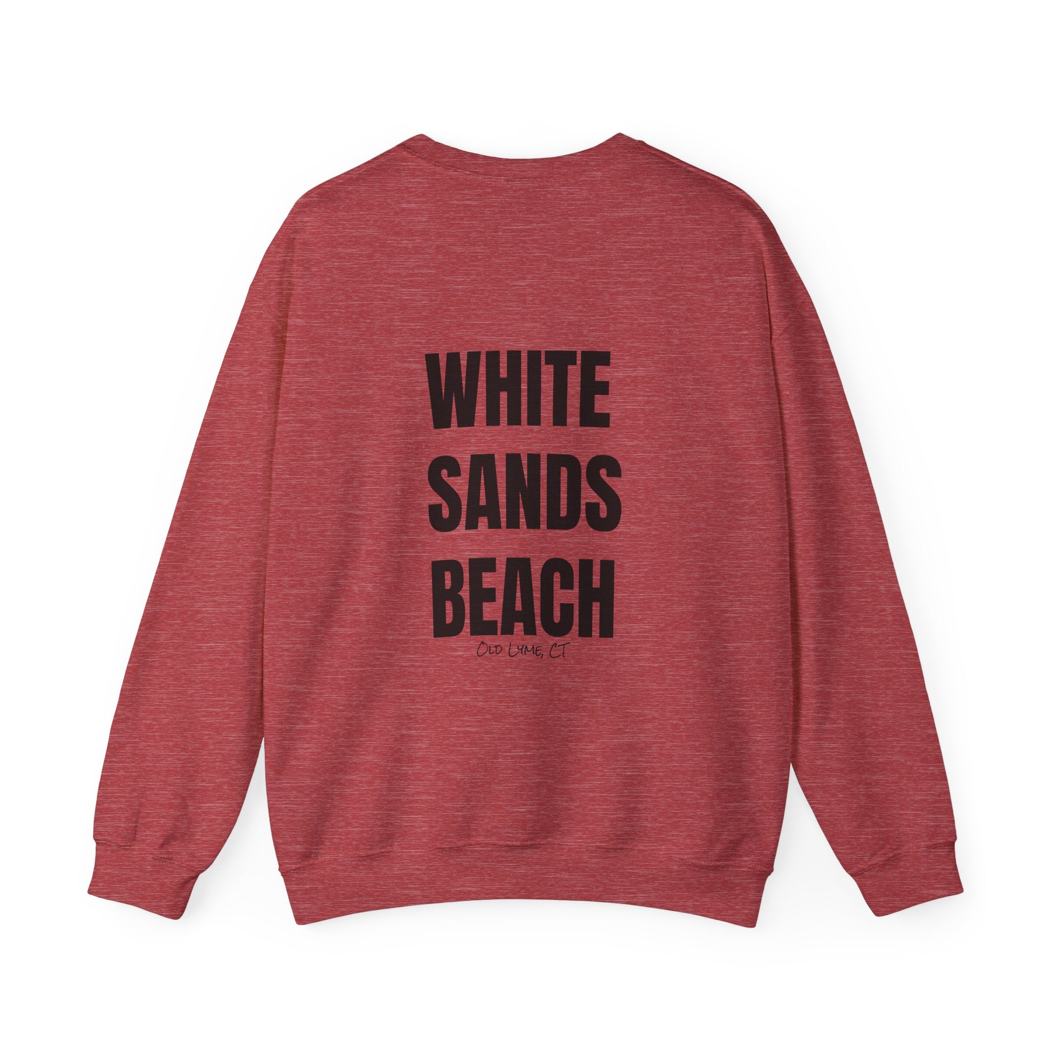 Adult- "'Catch me at"-(Front)- "White Sands Beach Old Lyme, CT"- (Back)- (No Flag) Custom Sweatshirt for location