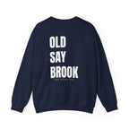 Adult- "Return To" (Front) - "Old Saybrook" (Back) -White Writing -Unisex Crewneck Sweatshirt