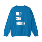 Adult- "Return To" (Front) - "Old Saybrook" (Back) -White Writing -Unisex Crewneck Sweatshirt