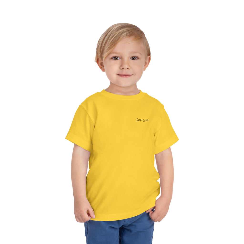 Toddler (2T-5T) - "Stay Wild" (Front) - "Stay Wild Lake Child" (Back) -Black Writing Short Sleeve Tee