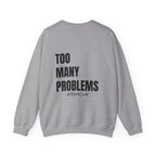Adult- Math Teacher Crew Neck "Equation Expert" (Front)- "too Many Problems #MathClub" (Back) -Crewneck Sweatshirt, Cozy Fall Apparel, Unisex Gift, Casual Style, September Vibes, Seasonal Fashion