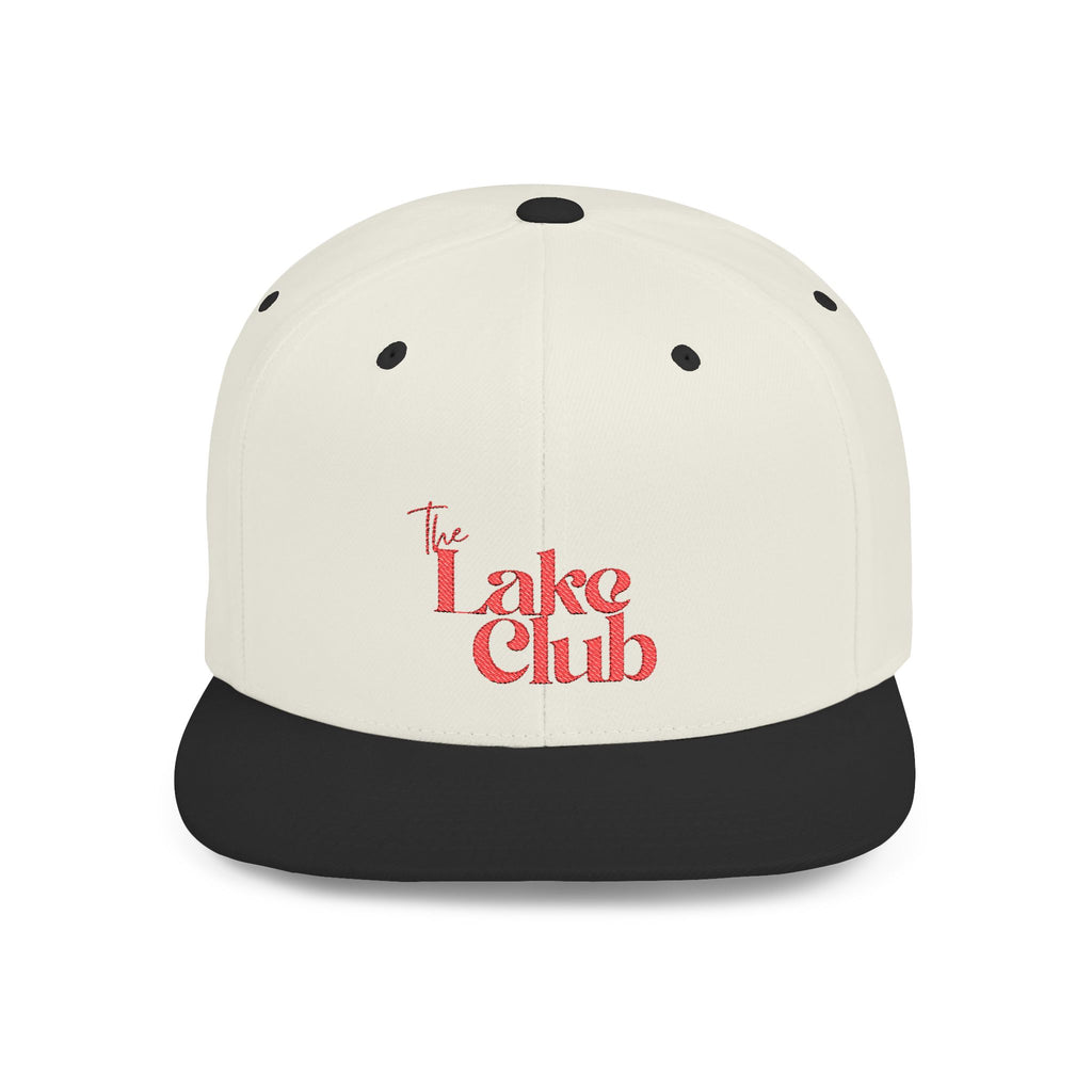 "The Lake Club" Stylish Flat Bill Snapback Hat - Perfect Gift for Brunettes, Casual Outfits, Outdoor Events, Seasonal Fashion, Trendy Accessories