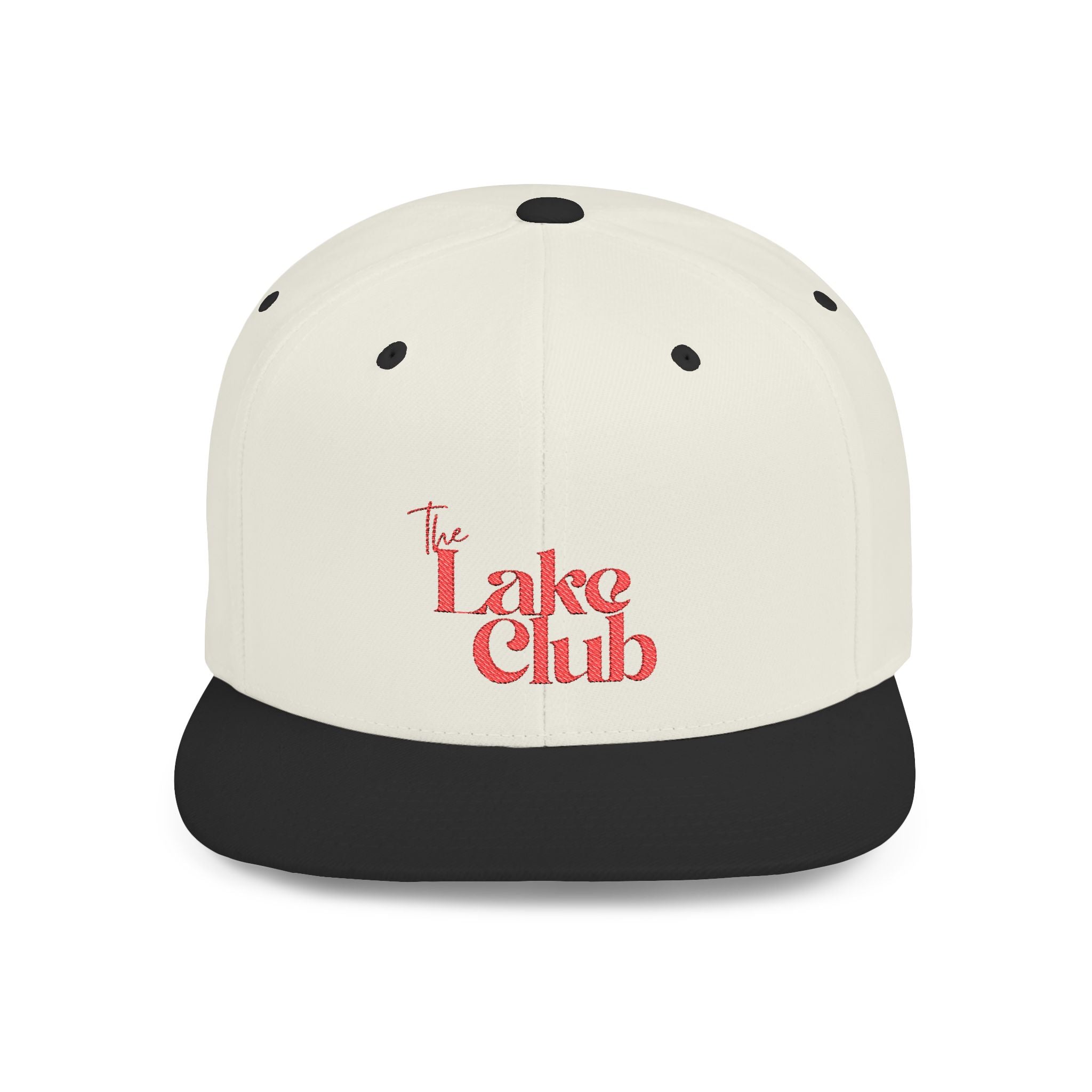 "The Lake Club" Stylish Flat Bill Snapback Hat - Perfect Gift for Brunettes, Casual Outfits, Outdoor Events, Seasonal Fashion, Trendy Accessories