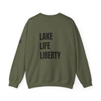 Lake Life Liberty, 'Merica Crewneck Sweatshirt