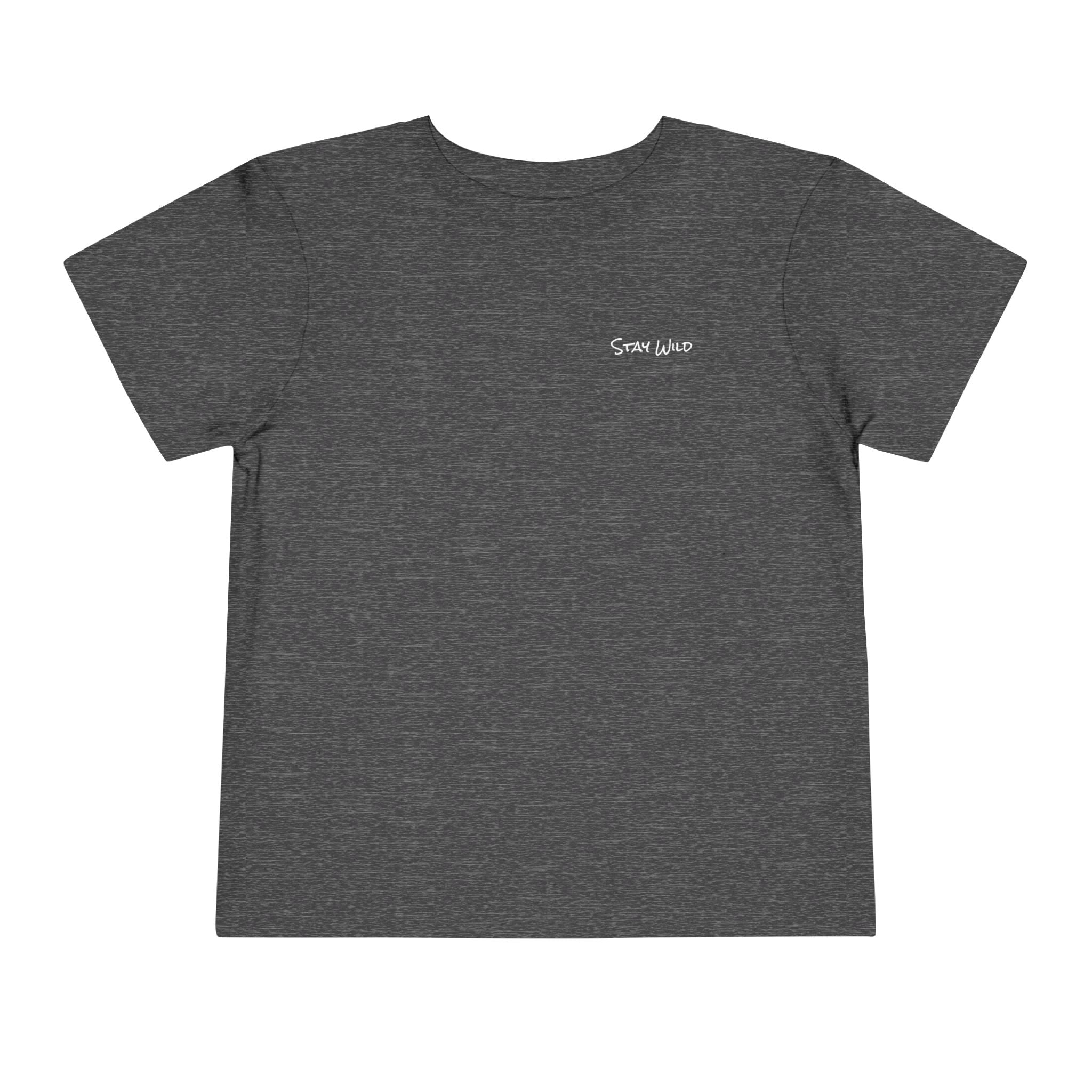 Toddler (2T-5T) - "Stay Wild" (Front) 'Walk. Run. Wakeboard. '(Back)- White Writing, Short Sleeve Tee