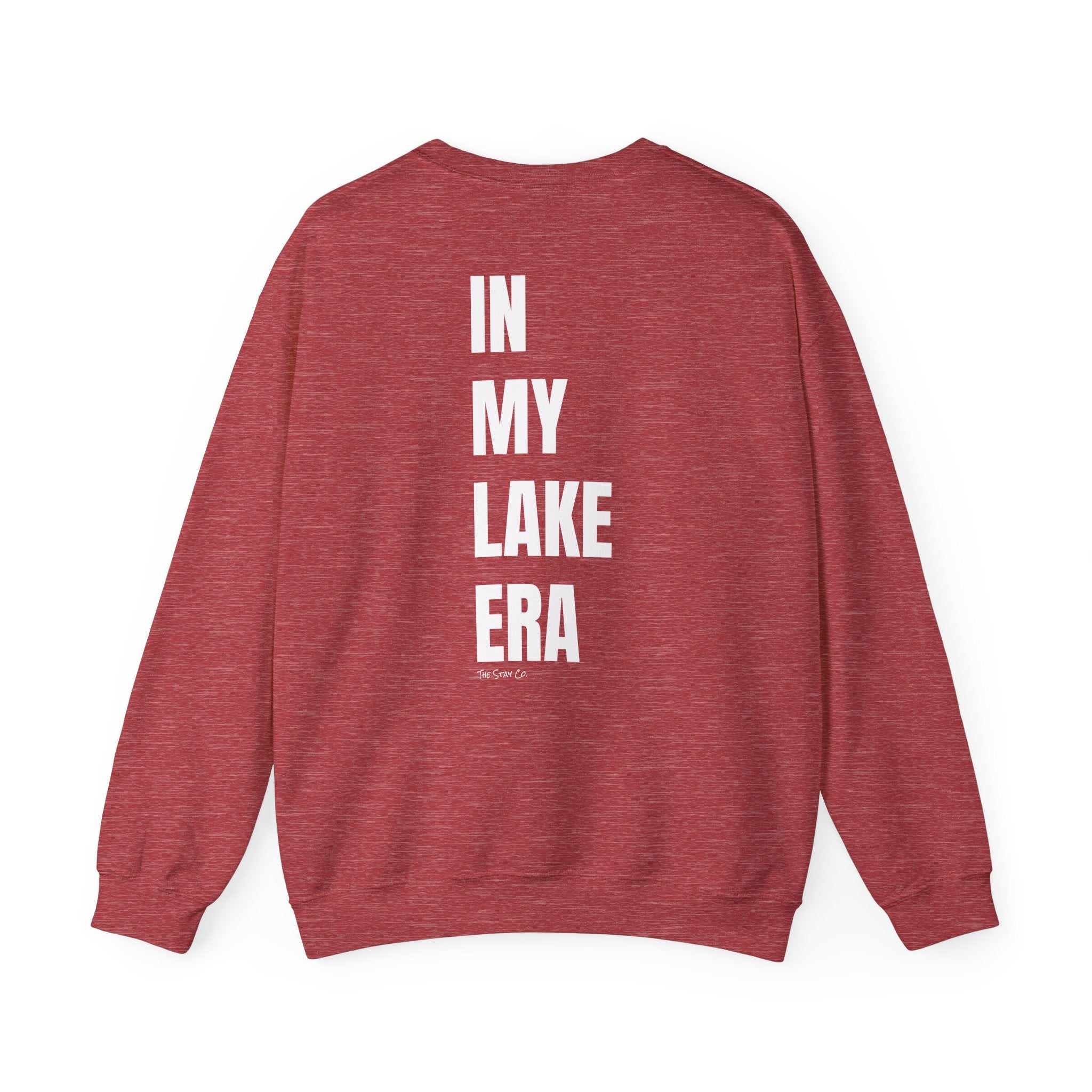 Adult- "Born for this"- (Front)  "In My Lake Era" (Back)- White Writing- Unisex Crewneck Sweatshirt