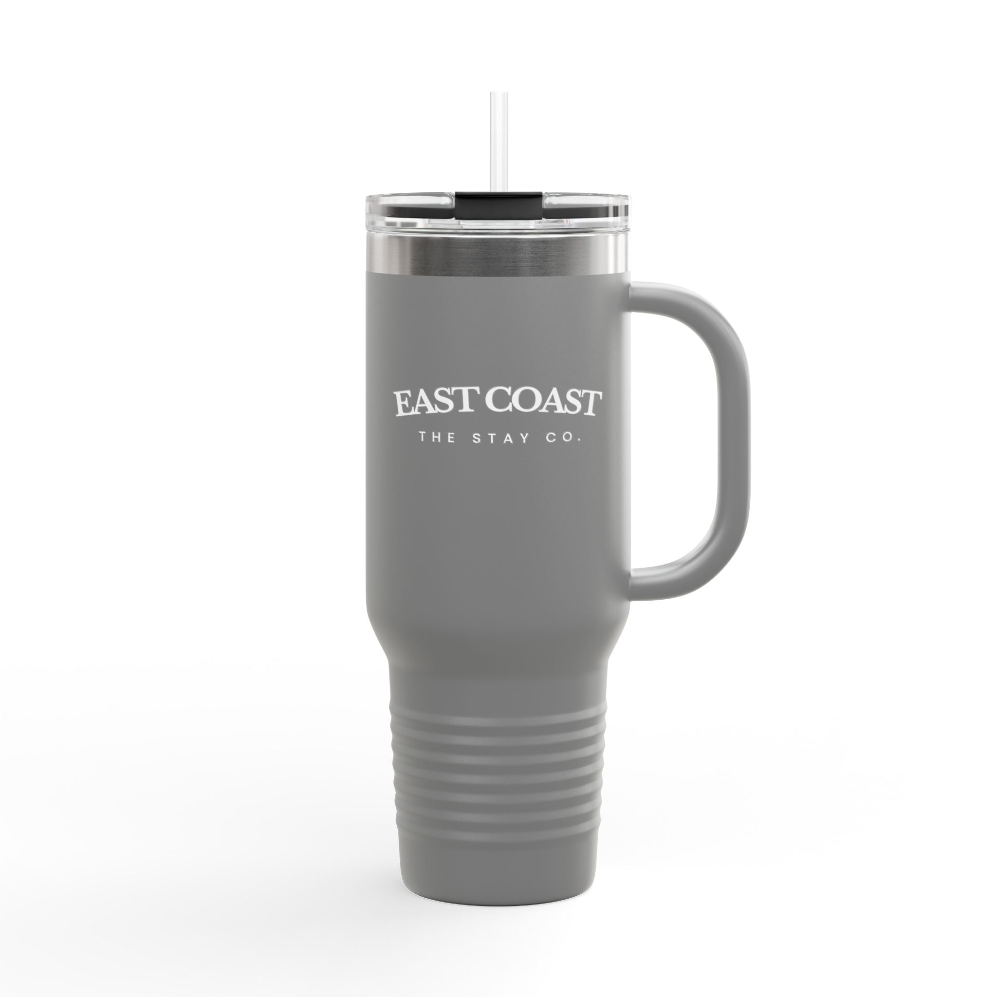 Travel Mug -40oz Insulated Cup- "East Coast" In White Writing