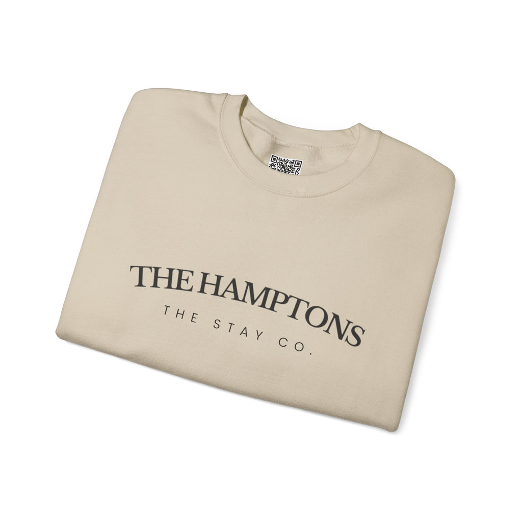 Adult- "The Hamptons" - Black Writing- Crewneck Sweatshirt
