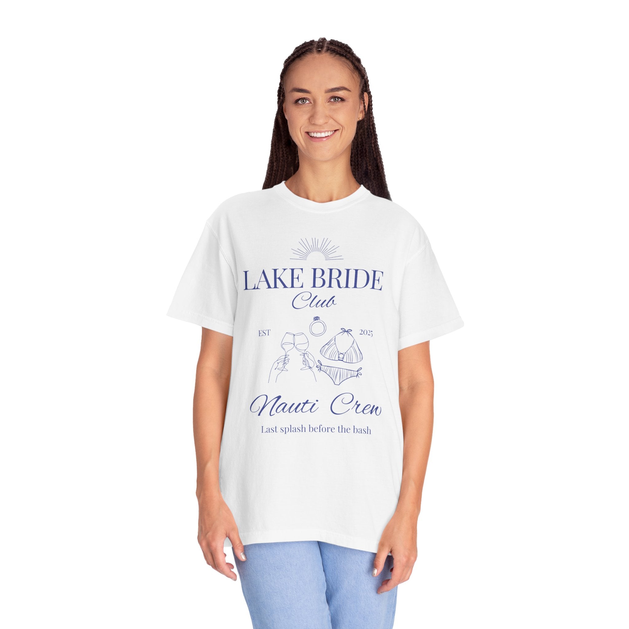 "Lake Bride Club" Unisex-Dyed T-Shirt, Nautical Bachelorette or Wedding Tee, Lake Bride Shirt, Bachelorette Party Gift, Summer Vacation Wear, [...]