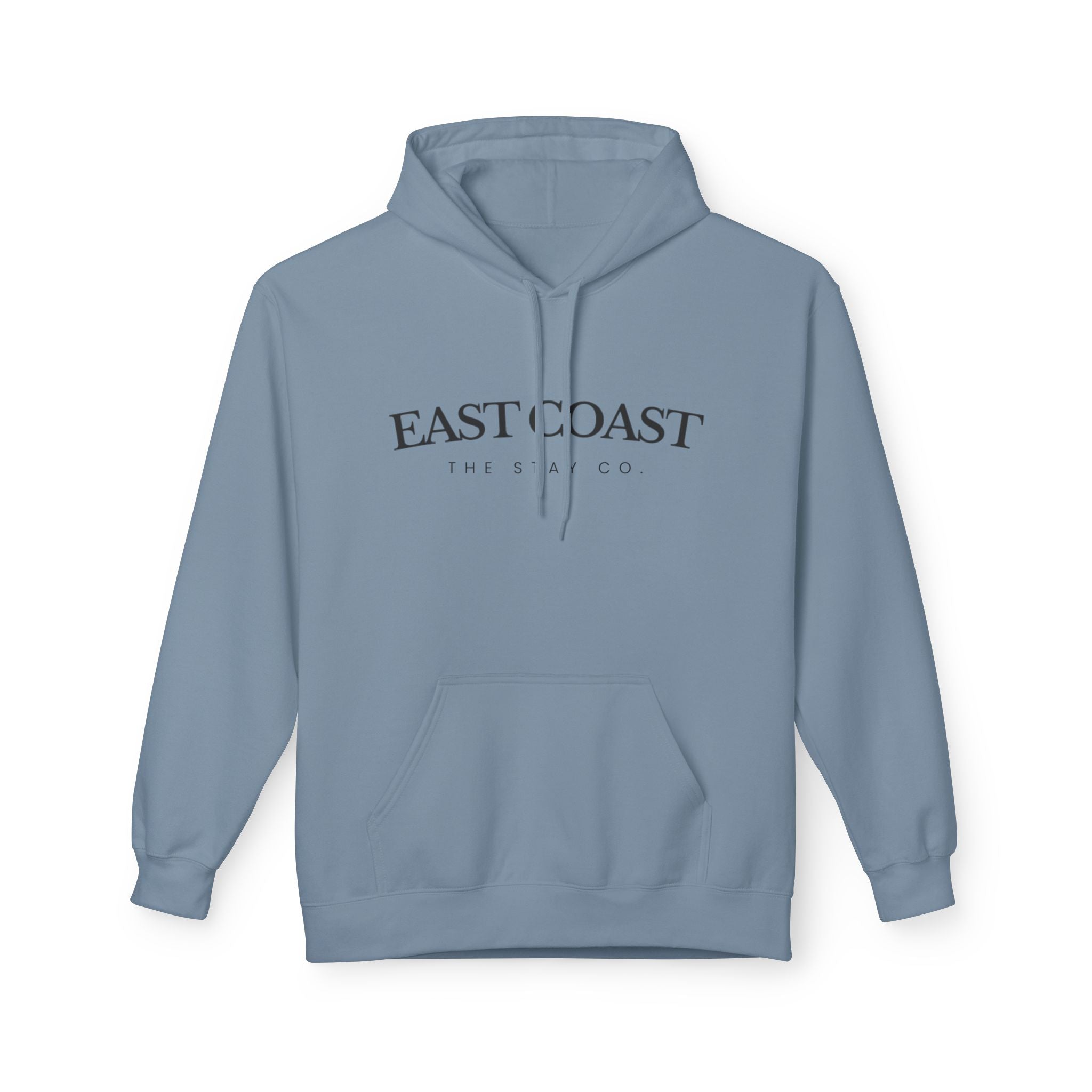 Adult-East Coast - Black Writing Hoodie