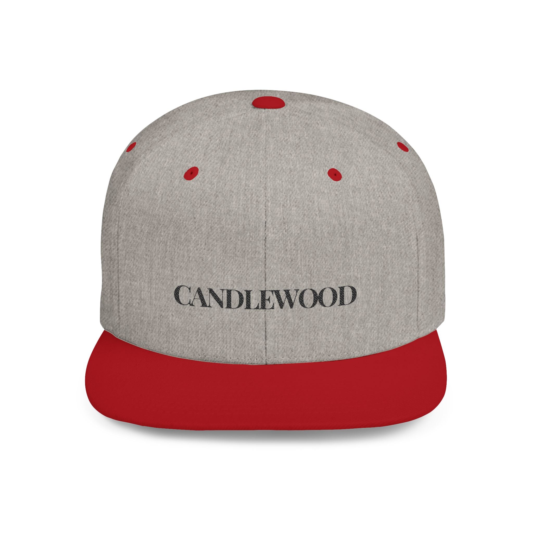 Embroidered Snackback Cap-"Candlewood"- In Black Writing- Casual Hat, Outdoor Apparel, Summer Fashion, Gift for Him/Her, Festival Accessory