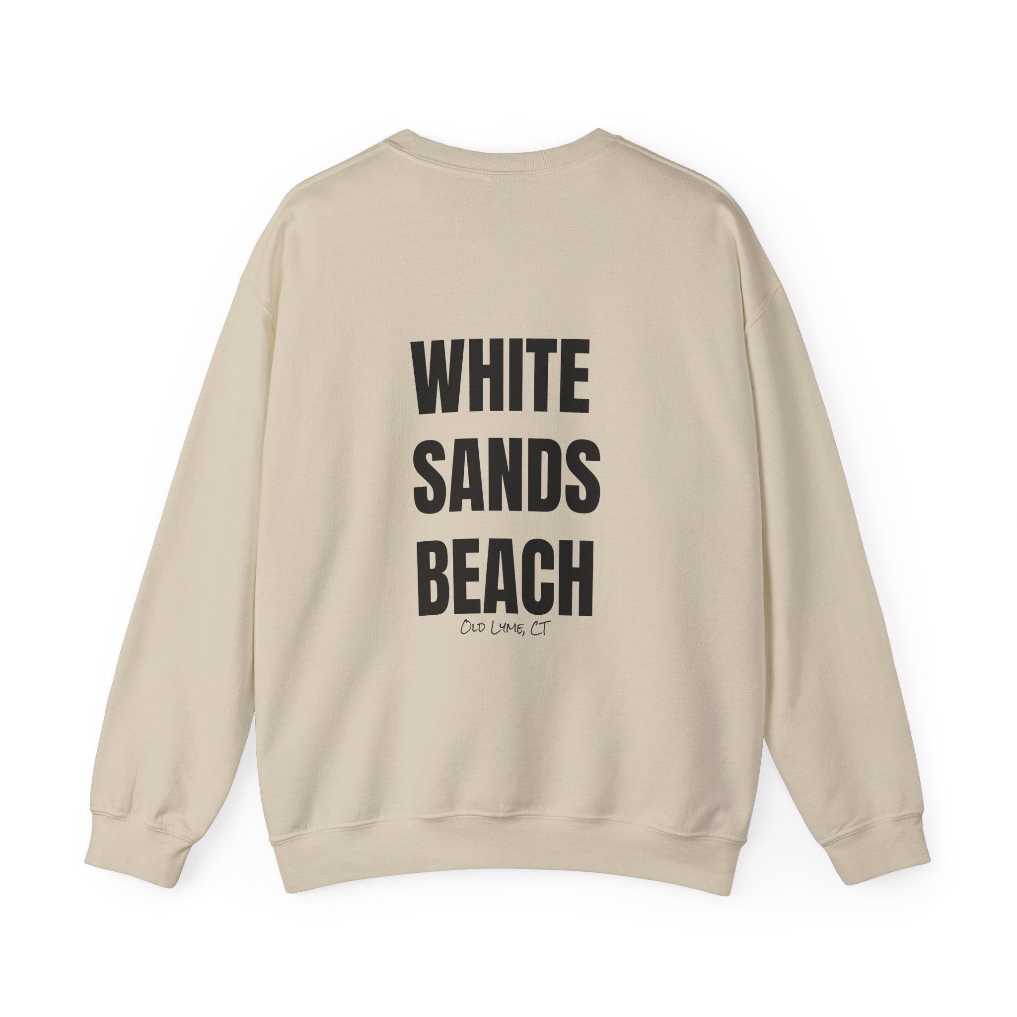 Adult- "'Catch me at"-(Front)- "White Sands Beach Old Lyme, CT"- (Back)- (No Flag) Custom Sweatshirt for location