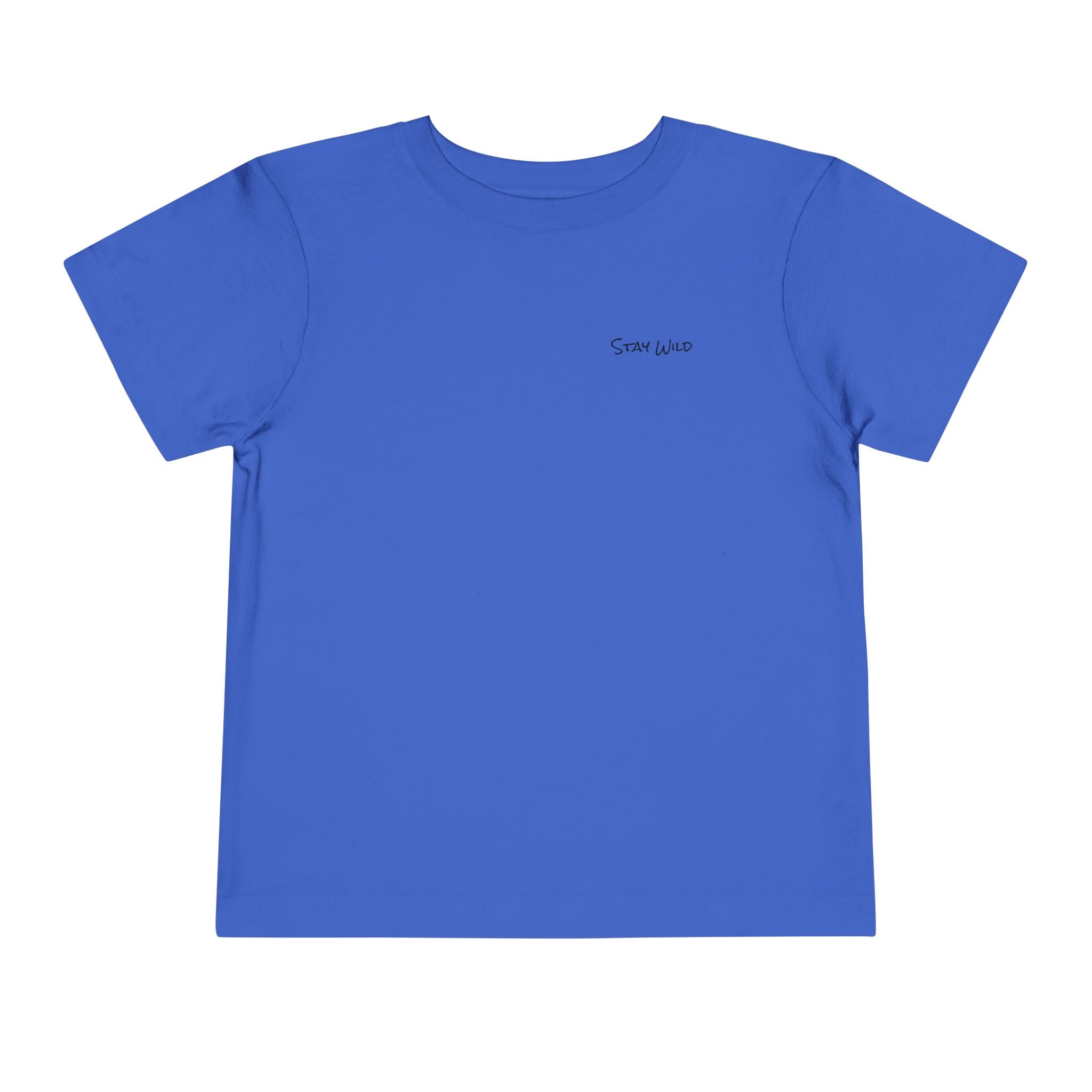 Toddler (2T-5T) - "Stay Wild" (Front) - "Stay Wild Lake Child" (Back) -Black Writing Short Sleeve Tee