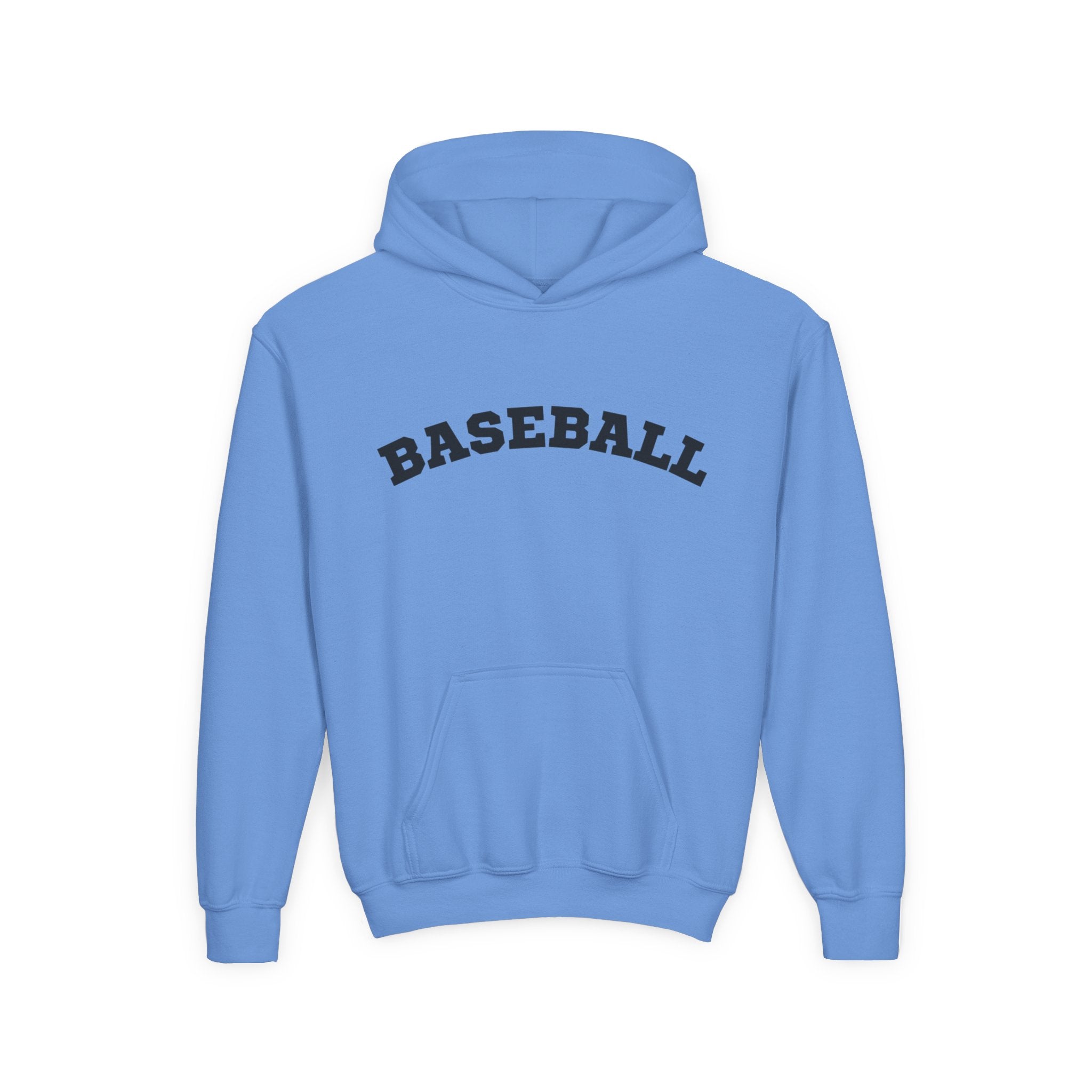 Youth Hoodie "Baseball" - Choose Your Color- Sports Apparel, Gift for Young Athletes, Team Spirit, Cozy Sweatshirt, Game Day Ready