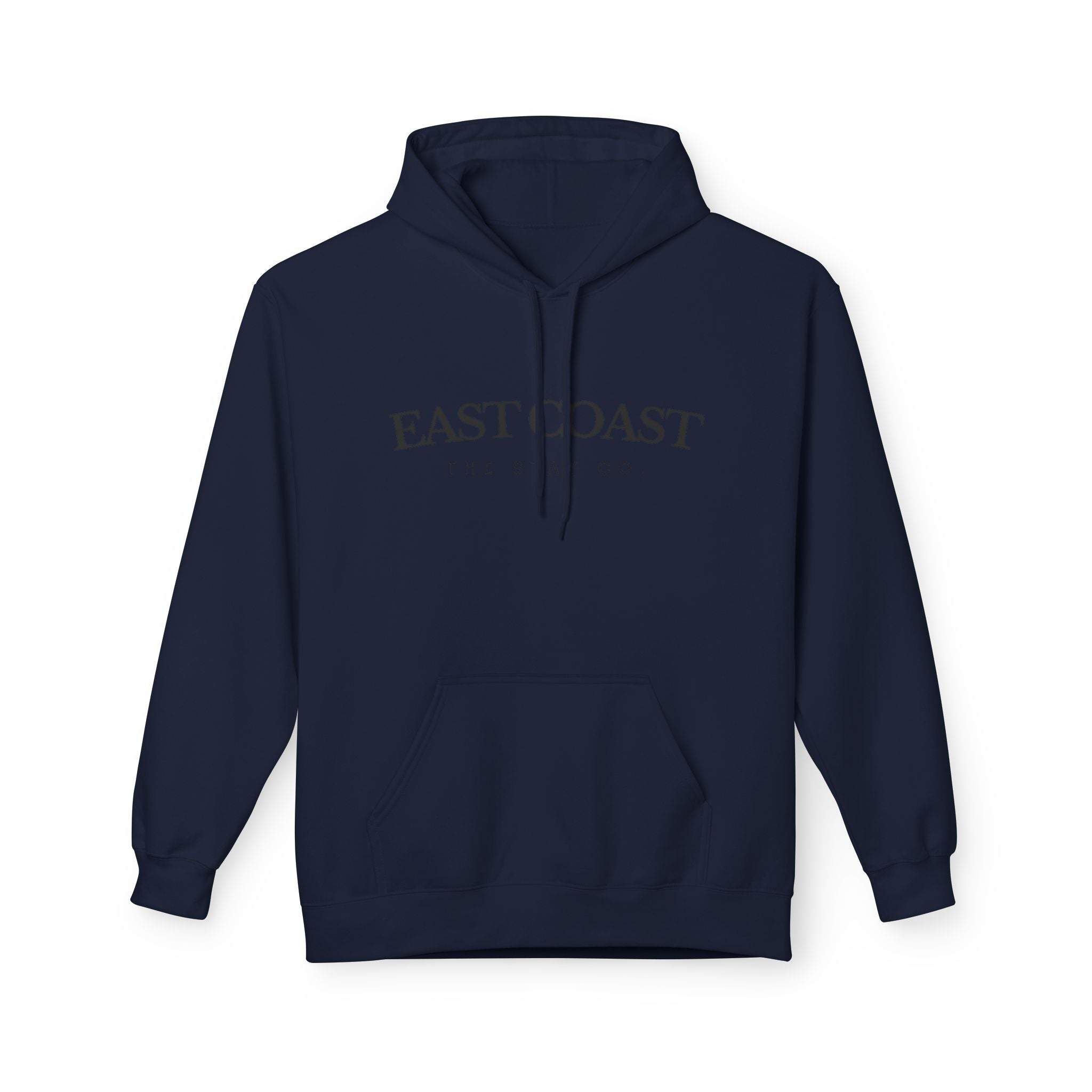 Adult-East Coast - Black Writing Hoodie