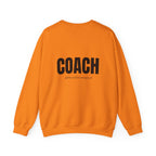 Adult- PE Teacher Crew Neck "Squad Goals" (Front)- "COACH #PhysiclEducationClub" (Back) -Crewneck Sweatshirt, Cozy Fall Apparel, Unisex Gift, Casual Style, September Vibes, Seasonal Fashion