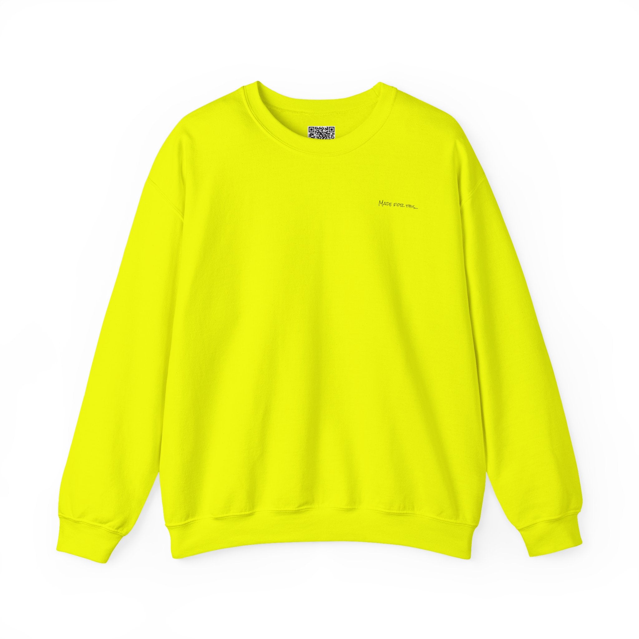 Adult- "Made for this"- (Front)  "Lake Life Crew" (Back)- Black Writing- Unisex Crewneck Sweatshirt