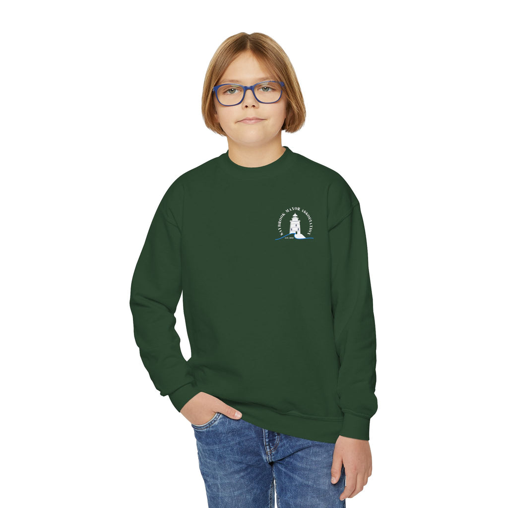 Youth-(XS-XL) Old Saybrook Crewneck With Association Logo On Front- White Writing