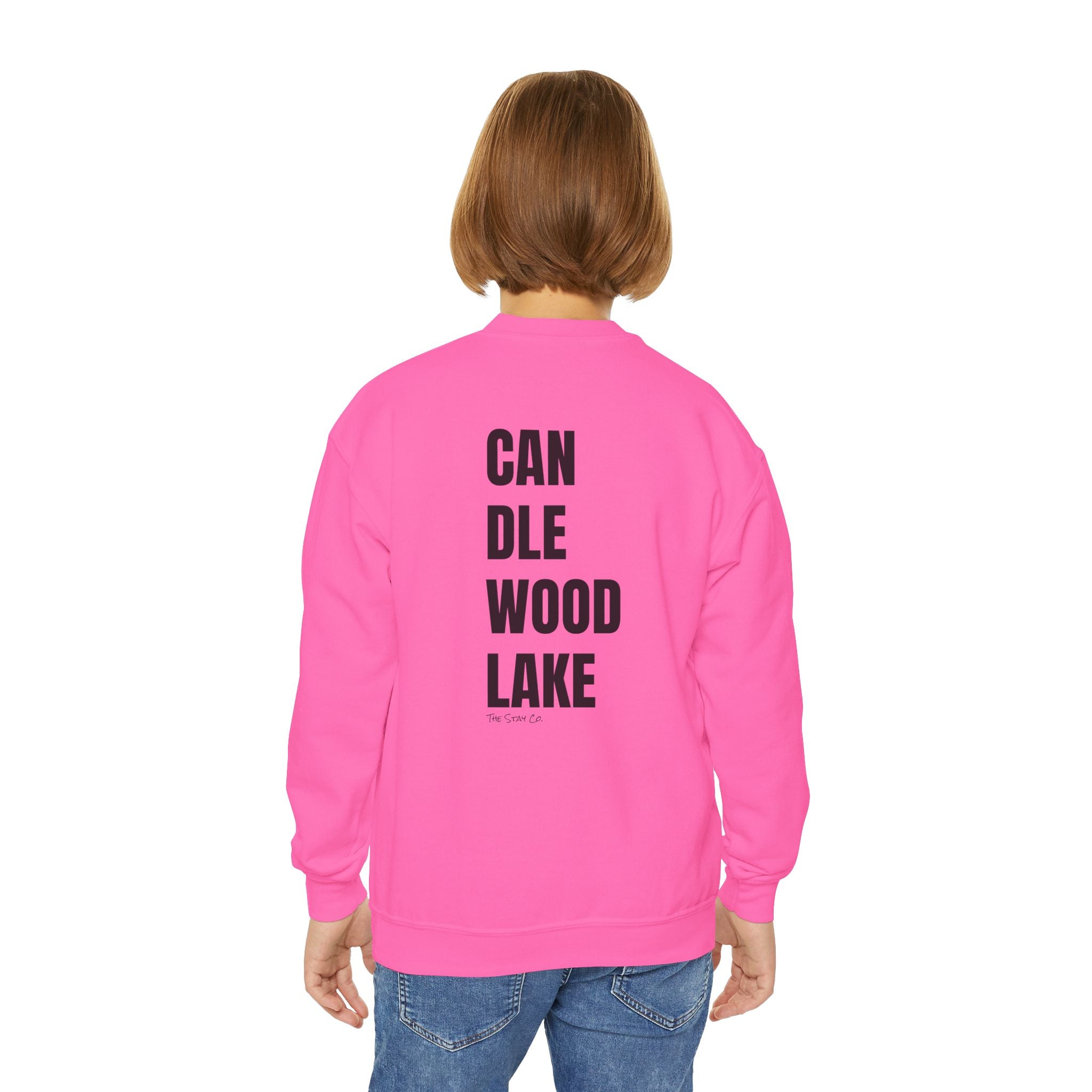 Youth-(XS-XL) "Catch Me At" (Front) "Candlewood Lake" (Back)- Unisex Crewneck Sweatshirt