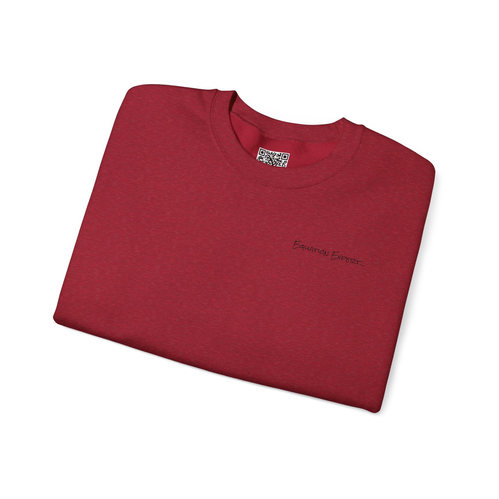 Adult- Math Teacher Crew Neck "Equation Expert" (Front)- "too Many Problems #MathClub" (Back) -Crewneck Sweatshirt, Cozy Fall Apparel, Unisex Gift, Casual Style, September Vibes, Seasonal Fashion