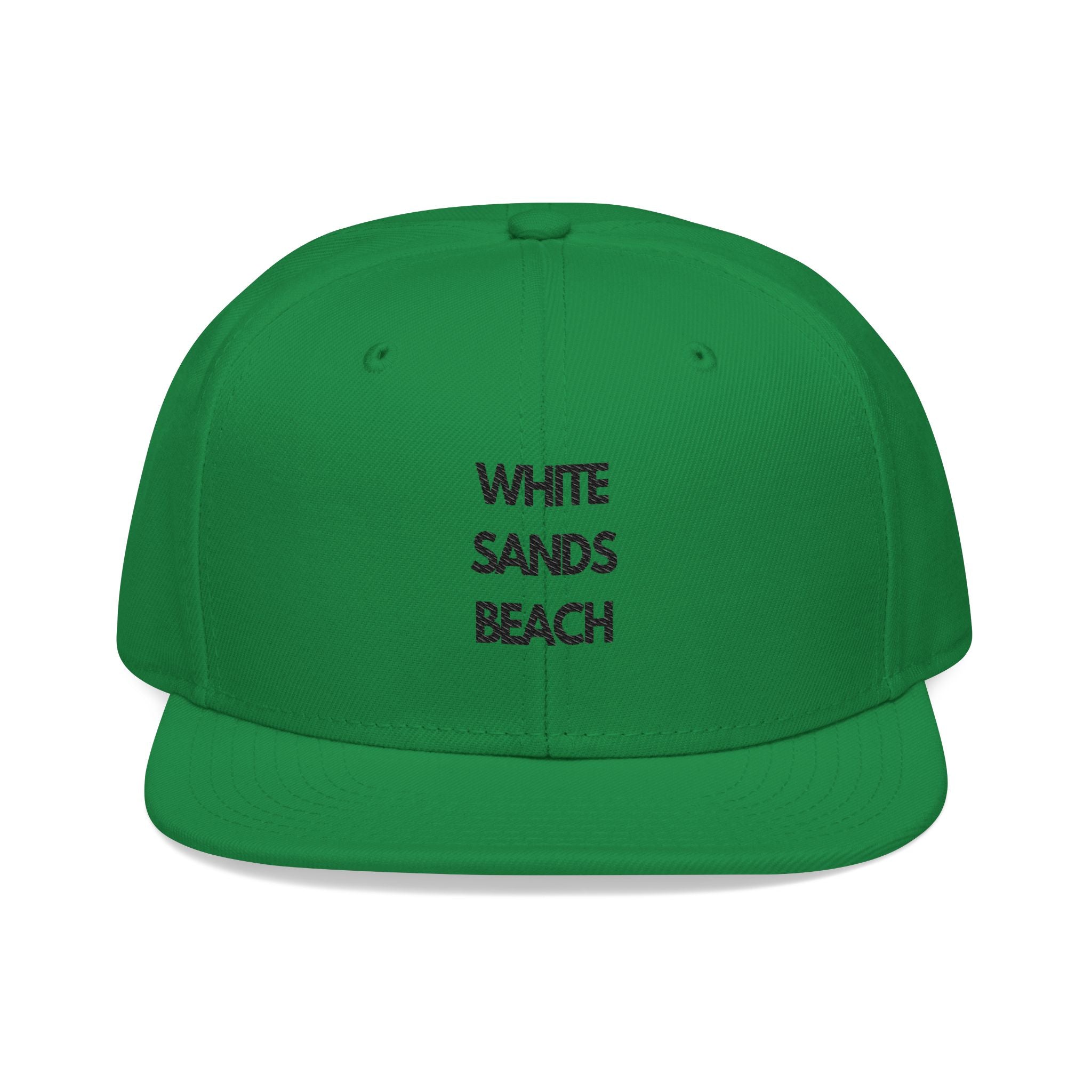 Embroidered Snapback Hat "White Sands Beach"- Perfect for Beach Days, Summer Outings, Casual Wear, Gift for Him/Her