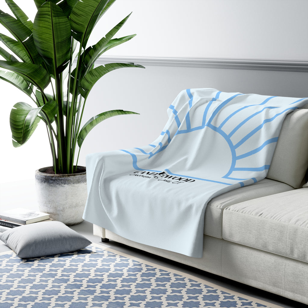 Cozy Lake House Sherpa Fleece Blanket -"Candlewood Lake, CT"- Perfect for Home, Gifts, Beach Decor, Warmth & Relaxation. Contact us to customize yours