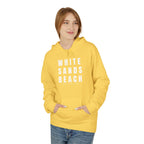 White Sands Beach Hoodie in White Writing