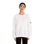 Adult- "Salty AF..." (Front) "White Sands Beach -Old Lyme, CT" (Back) With Flag on Sleeve- Unisex Crewneck
