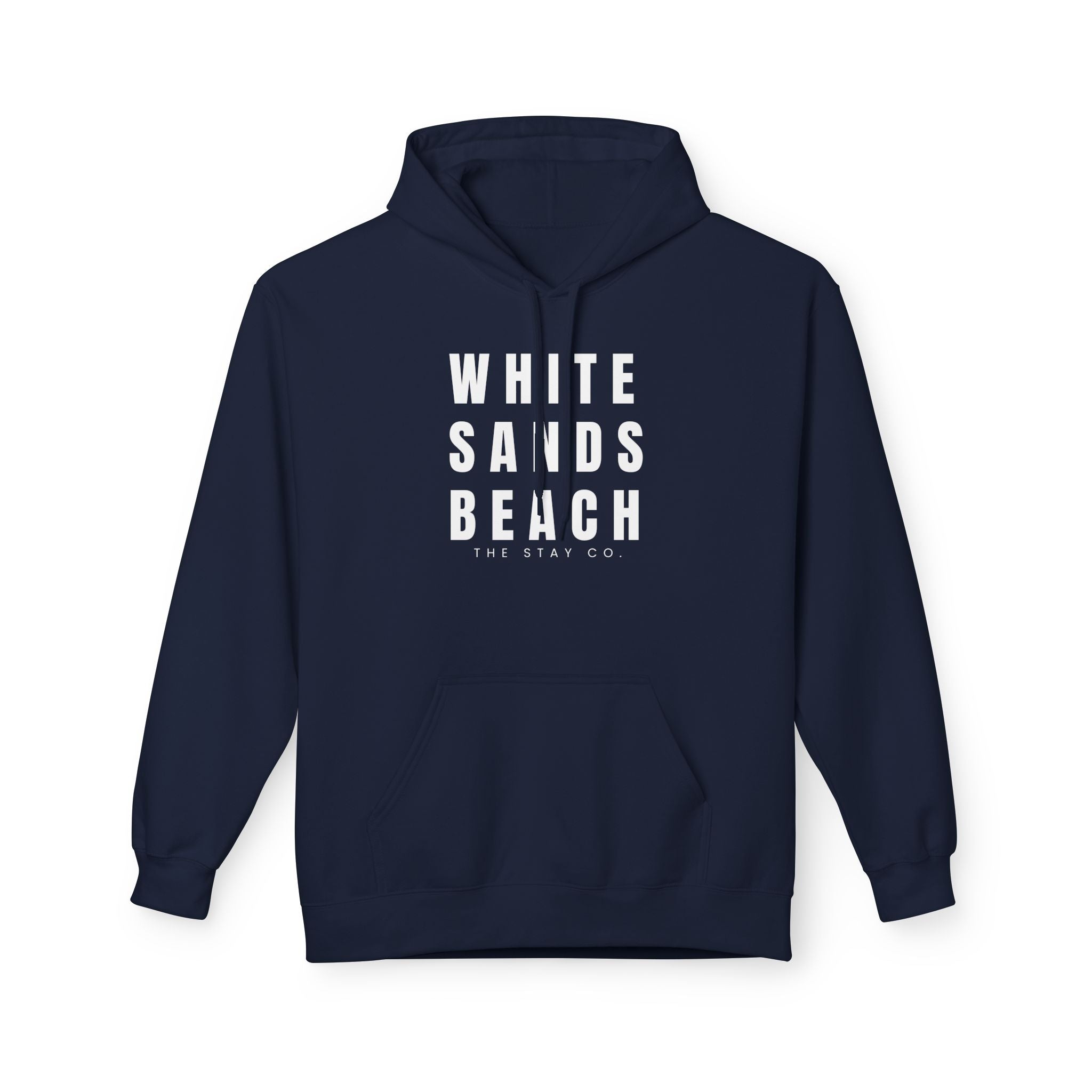 White Sands Beach Hoodie in White Writing