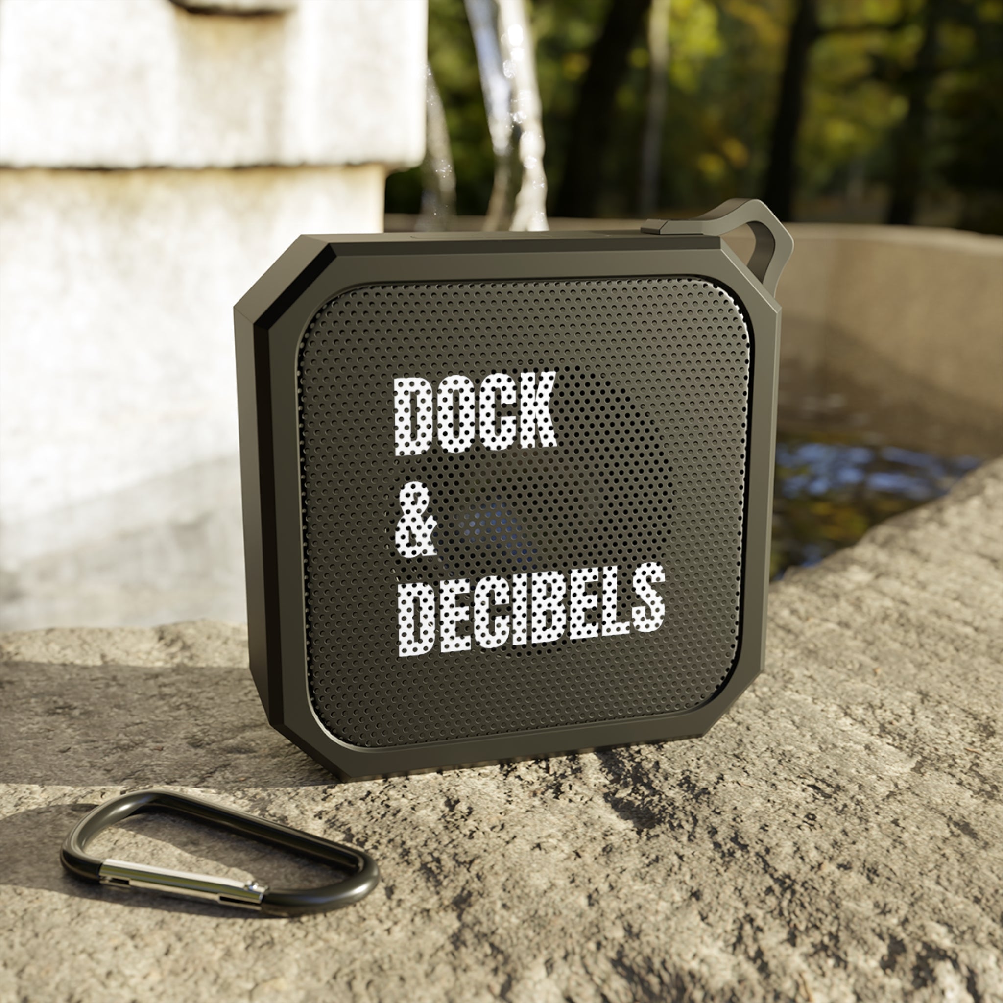 Dock & Decibels-Portable Bluetooth Speaker for Outdoor Adventures, Waterproof, Lightweight, Camping, Hiking, Music on The Go