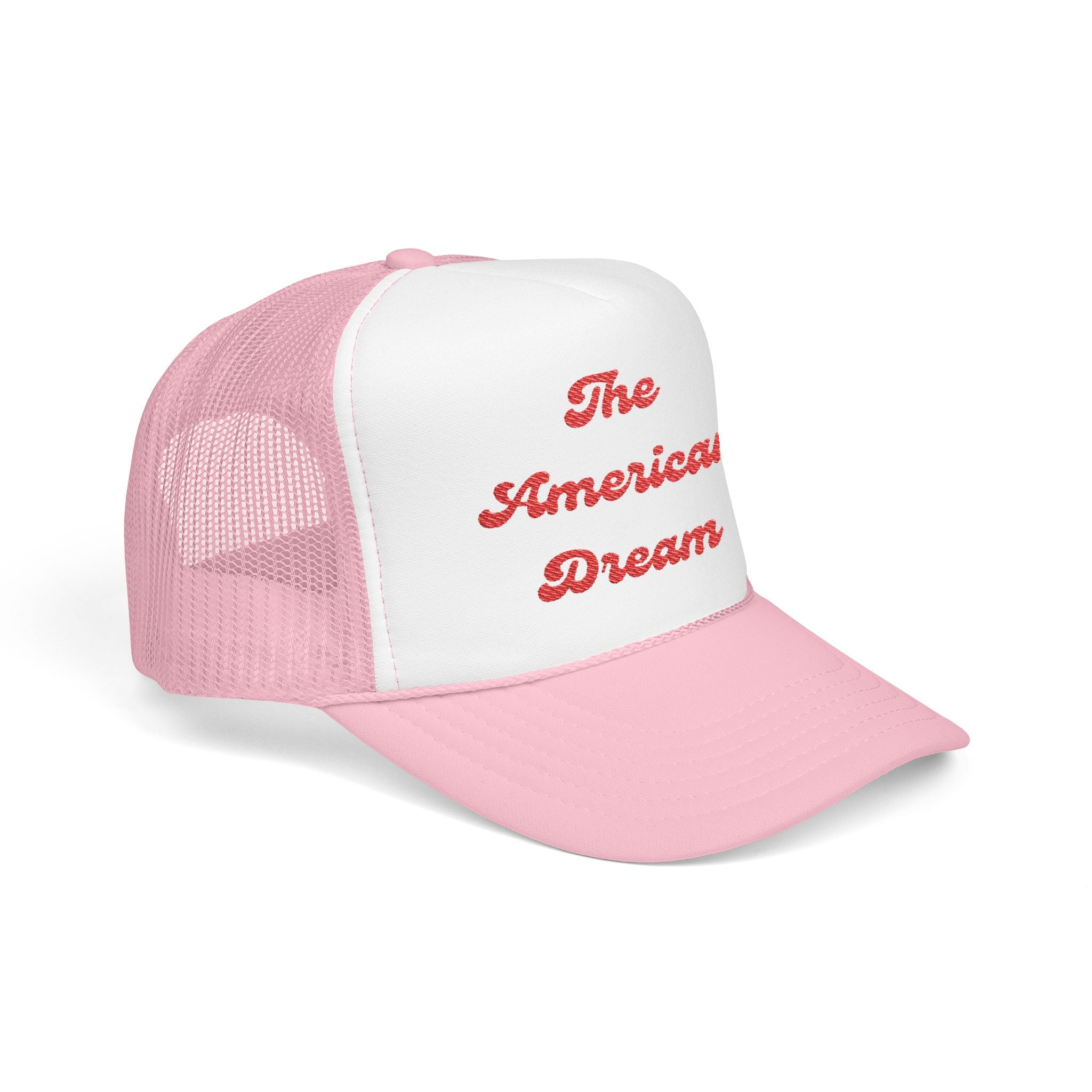 "The American Dream"- Foam Trucker Hat, Embroidered Cap, BBQ Hat, Perfect Gift for Grilling Enthusiasts, Summer BBQ Accessory, Fun Party Hat