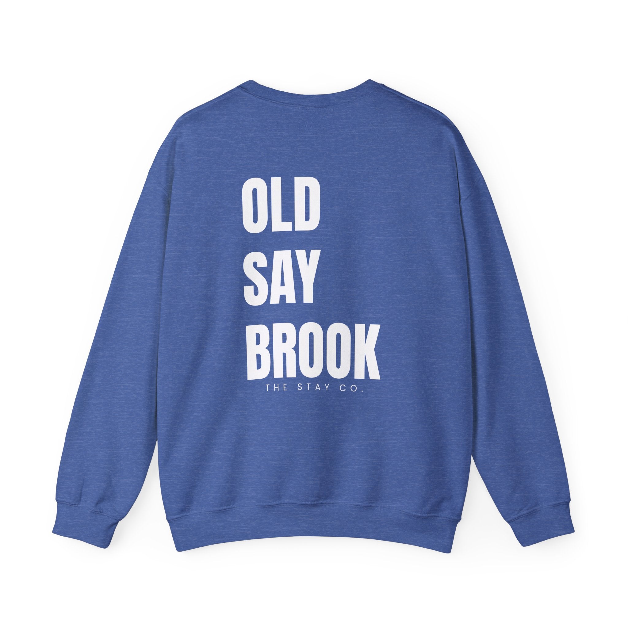 Adult- "Return To" (Front) - "Old Saybrook" (Back) -White Writing -Unisex Crewneck Sweatshirt