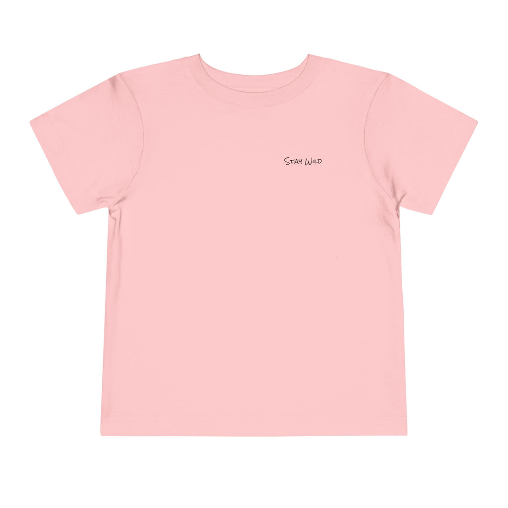 Toddler (2T-5T) - "Stay Wild" (Front) - "Stay Wild Lake Child" (Back) -Black Writing Short Sleeve Tee