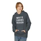 White Sands Beach Hoodie in White Writing