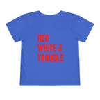 Toddler Short Sleeve - "Red, White & Trouble" (Back) "'Merica" (On Front) , Perfect for Patriotic Celebrations, Kids' Summer Outfit, Fun Playdates, Gifts
