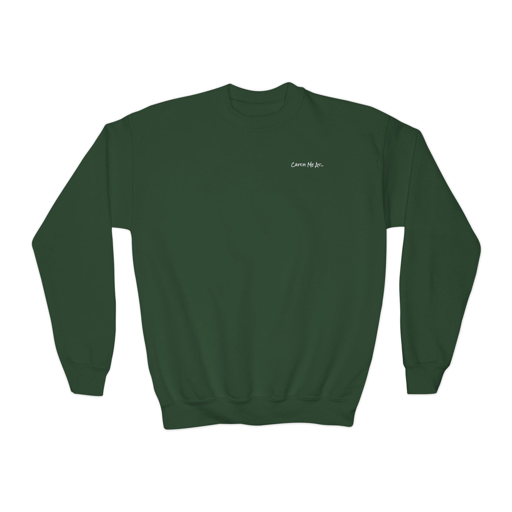 Youth-(XS-XL) "Catch Me At" (Front) "Candlewood Lake" (Back)- Unisex Crewneck Sweatshirt