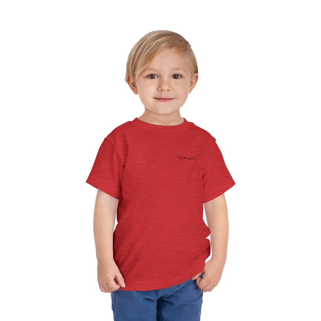 Toddler (2T-5T) - "Stay Wild" (Front) - "Stay Wild Lake Child" (Back) -Black Writing Short Sleeve Tee