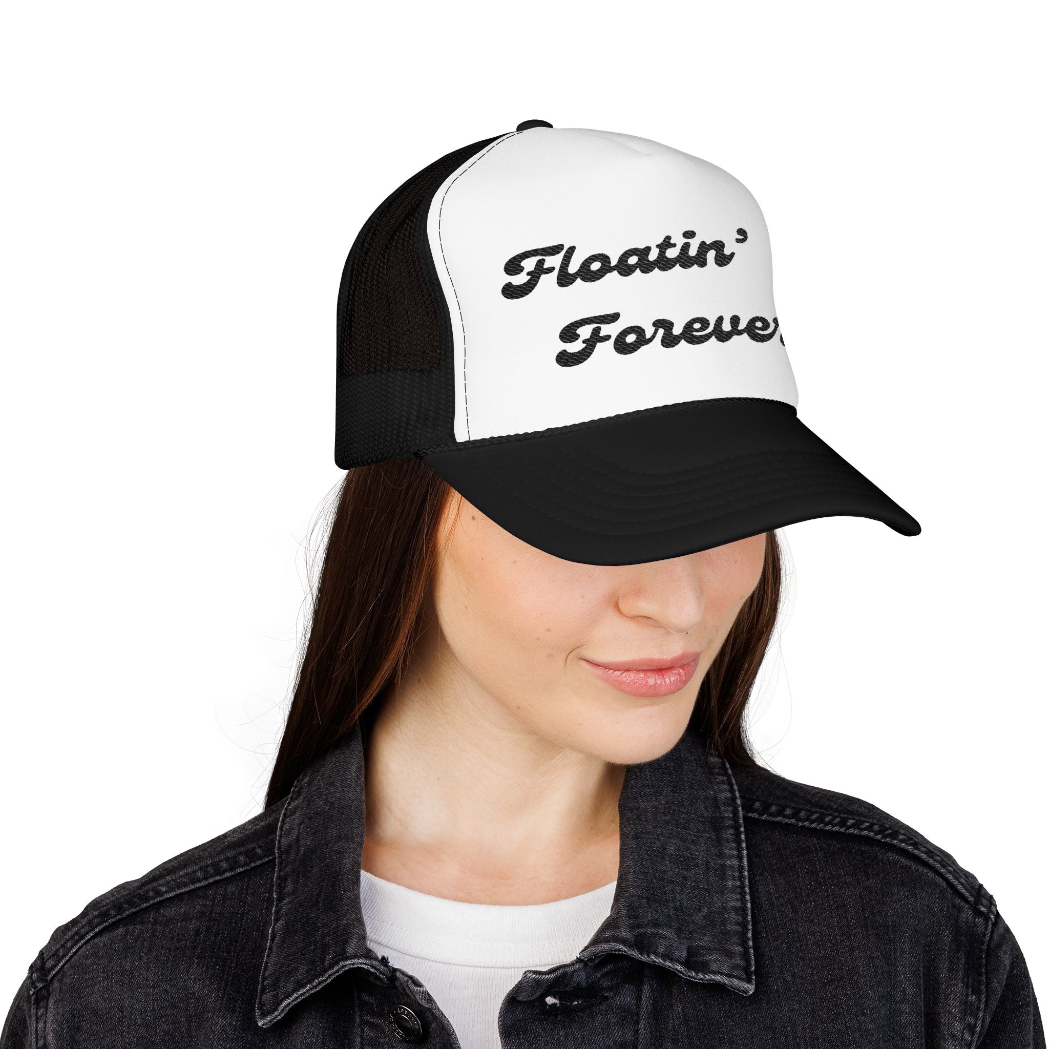 Floatin' On Forever- Foam Trucker Hat -Embroidered-Perfect for Bachelorettes and Wedding Parties
