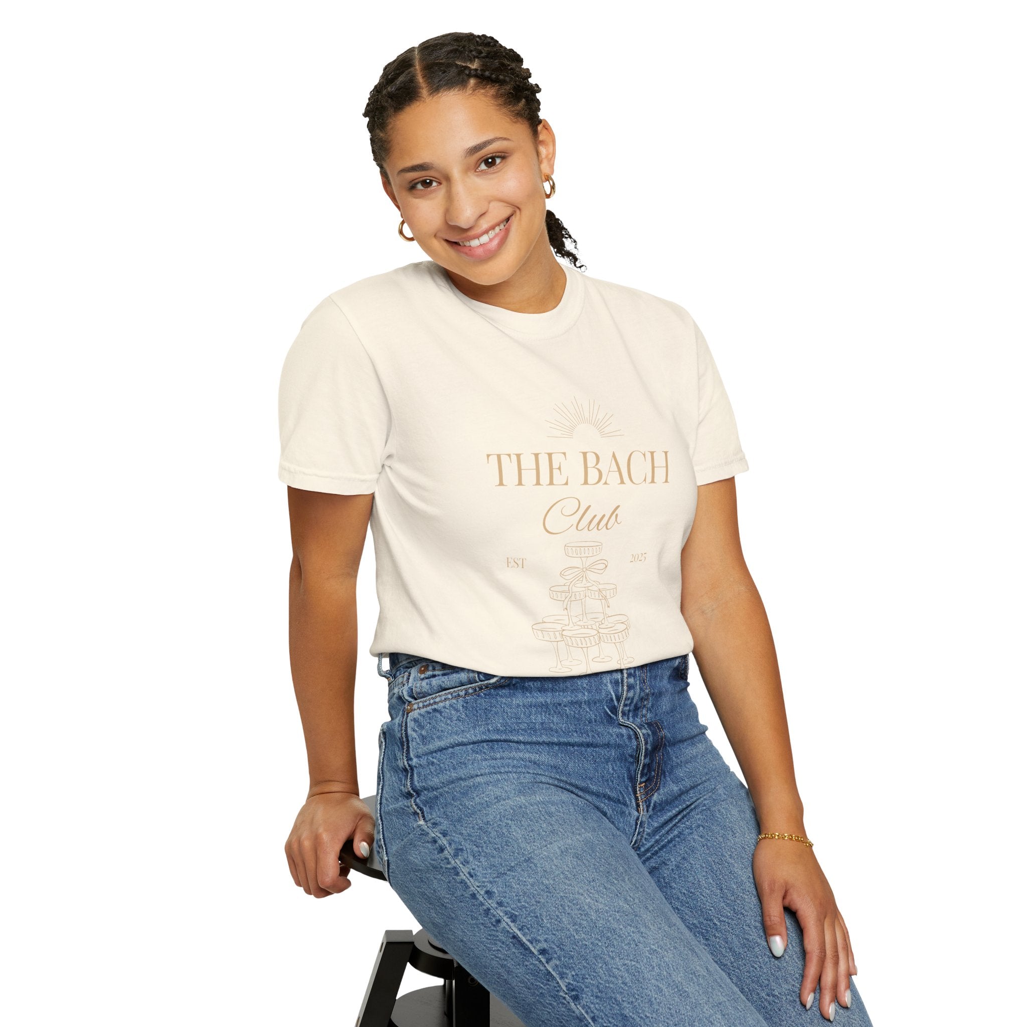 Matching "The Bach Club-Last Splash- Candlewood Lake" -In Beige Writing- Choose a Color Shirt- Perfect for Bachelorette and Wedding Parties- Unisex Vacation Top, Sailor Humor Apparel