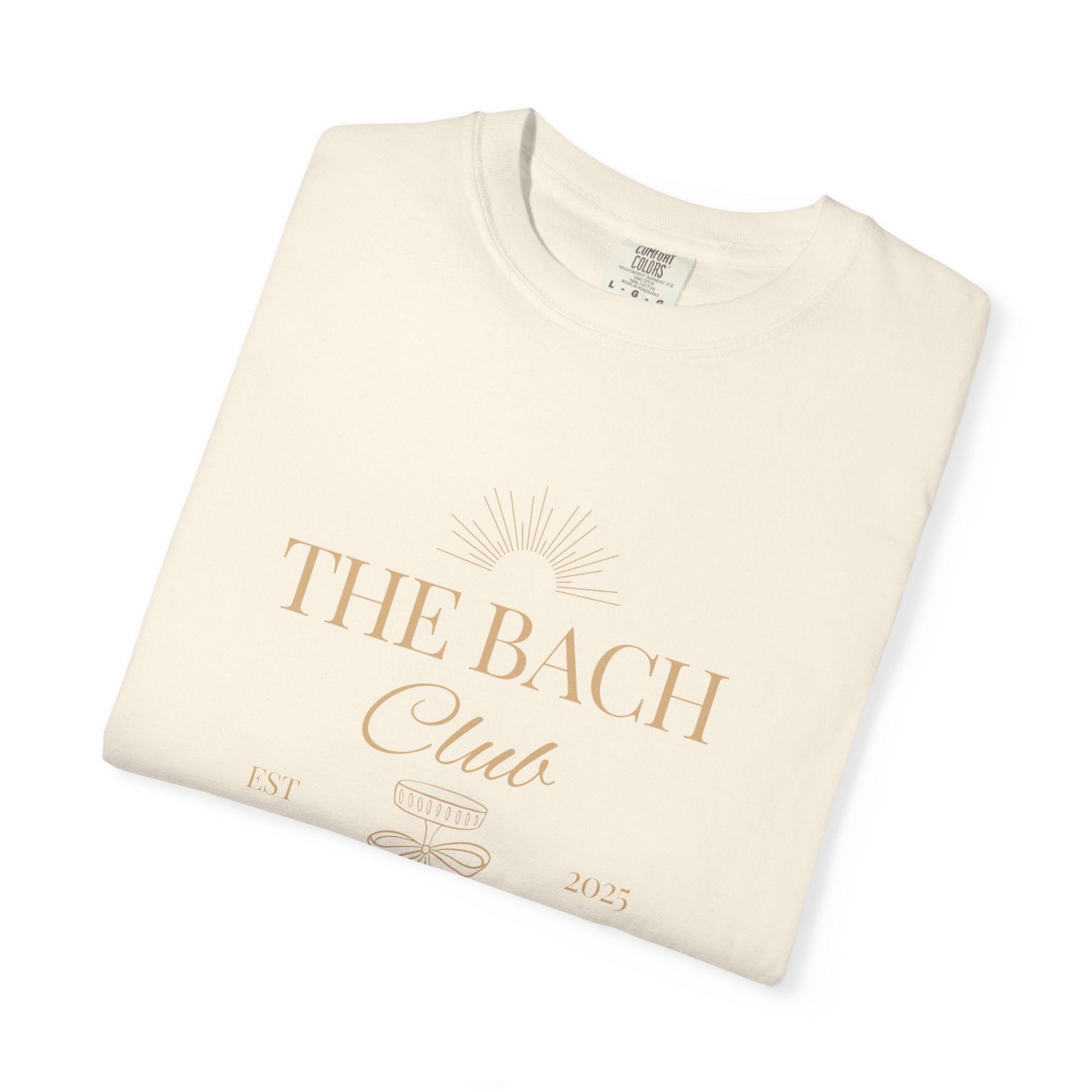 Matching "The Bach Club-Last Splash- Candlewood Lake" -In Beige Writing- Choose a Color Shirt- Perfect for Bachelorette and Wedding Parties- Unisex Vacation Top, Sailor Humor Apparel