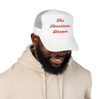 "The American Dream"- Foam Trucker Hat, Embroidered Cap, BBQ Hat, Perfect Gift for Grilling Enthusiasts, Summer BBQ Accessory, Fun Party Hat