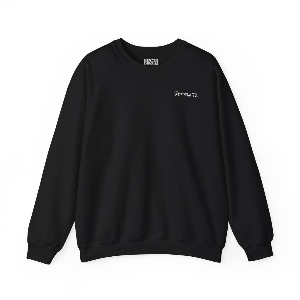 Adult- "Return To" (Front) - "Old Saybrook" (Back) -White Writing -Unisex Crewneck Sweatshirt