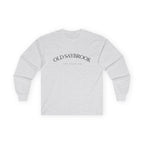 Old Saybrook Long Sleeve Tee With Light House on Back- Black Writing
