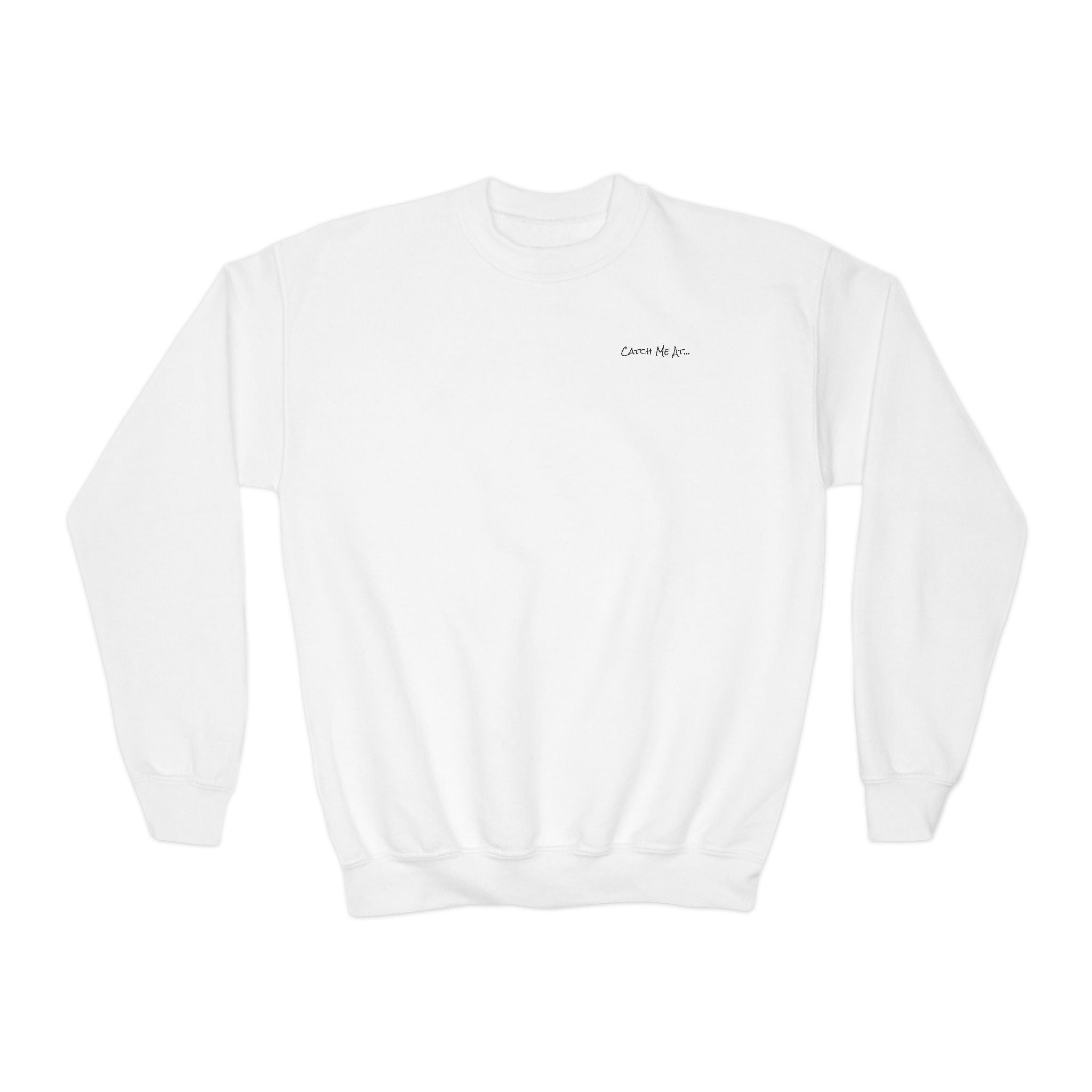 Youth-(XS-XL) "Catch Me At" (Front) "Candlewood Lake" (Back)- Unisex Crewneck Sweatshirt