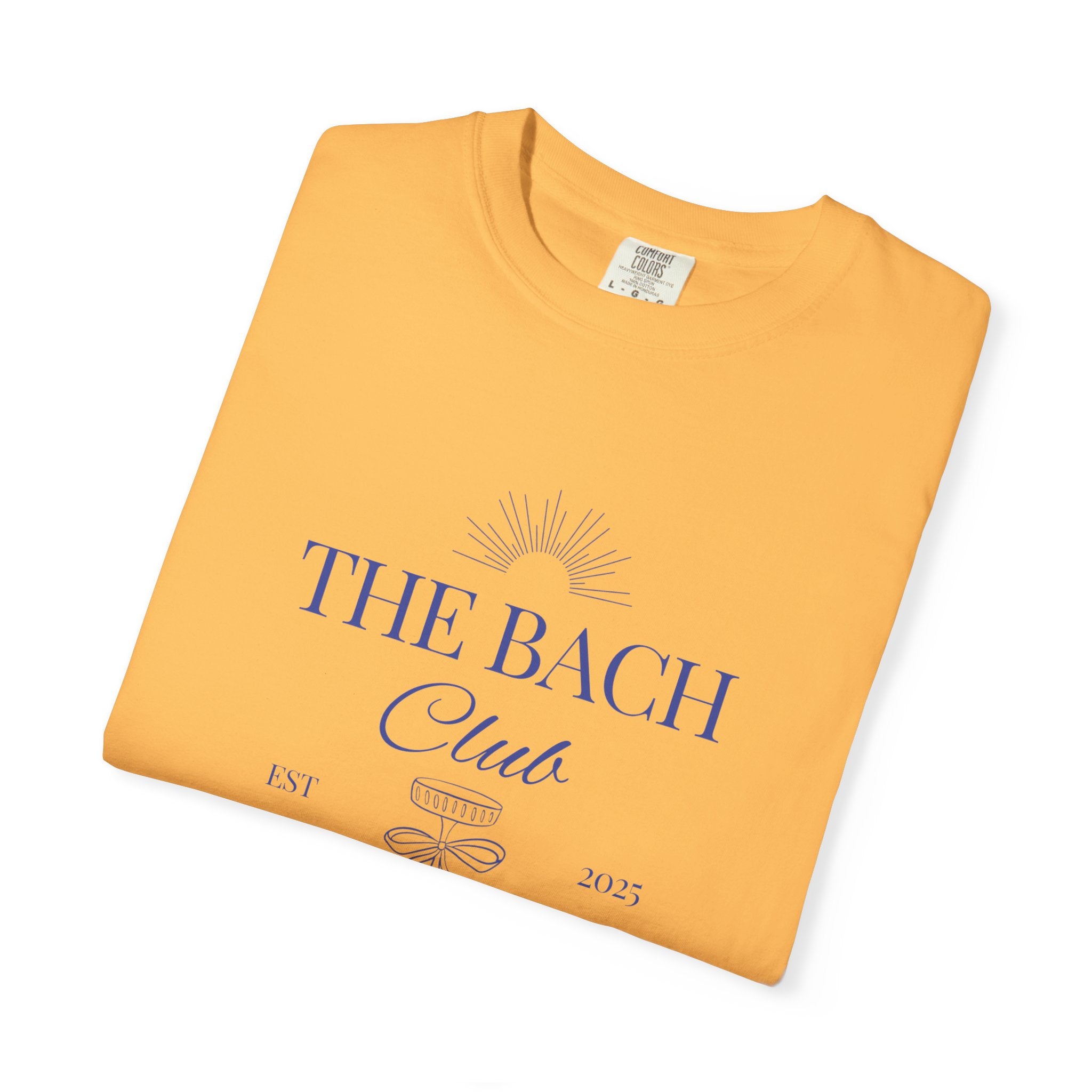 Matching "The Bach Club -Last Splash- Candlewood Lake" -T-Shirt in Blue Writing-Choose a Color-  Perfect for Bachelorette and Wedding Parties- Unisex Vacation Top, Sailor Humor Apparel