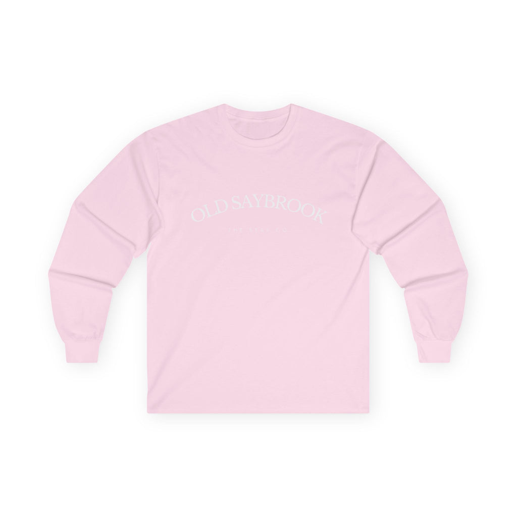 Old Saybrook Long Sleeve Tee With Light House on Back